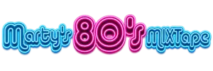 marty's 80s mix tape logo long