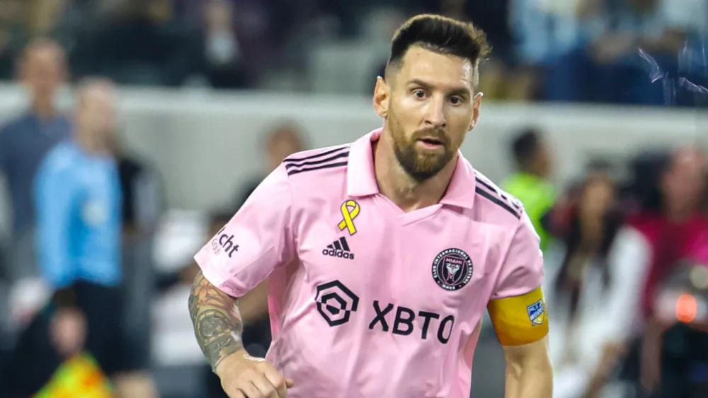 Inter Miami's Lionel Messi (10) in match against the Los Angeles FC Sunday^ Sept. 3^ 2022^ in Los Angeles