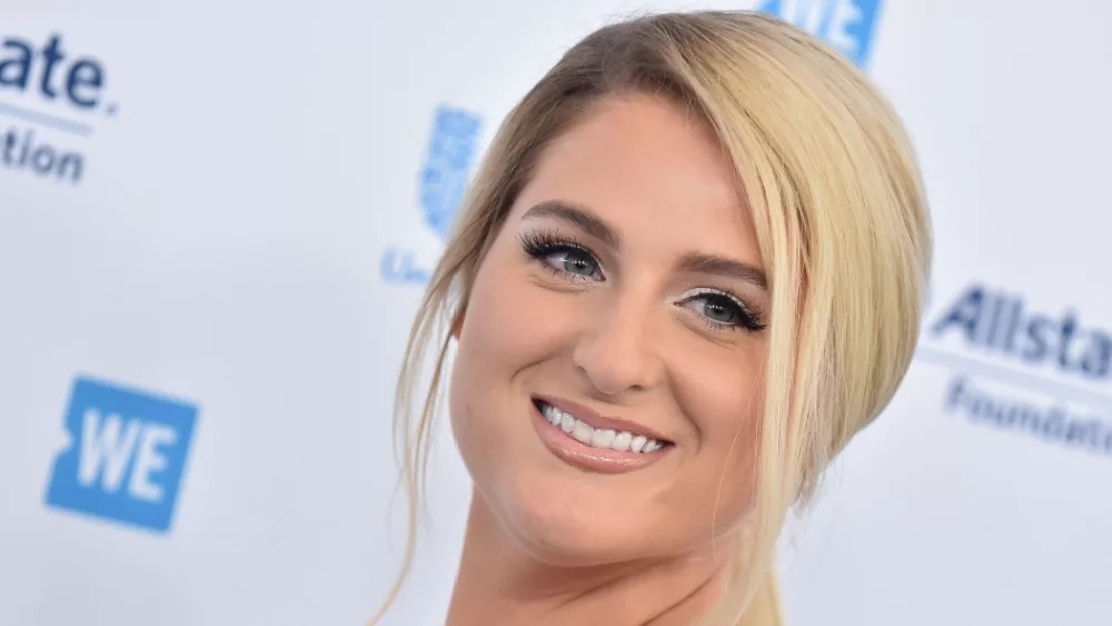 Meghan Trainor arrives for WE Day California 2019 on April 25^ 2019 in Inglewood^ CA