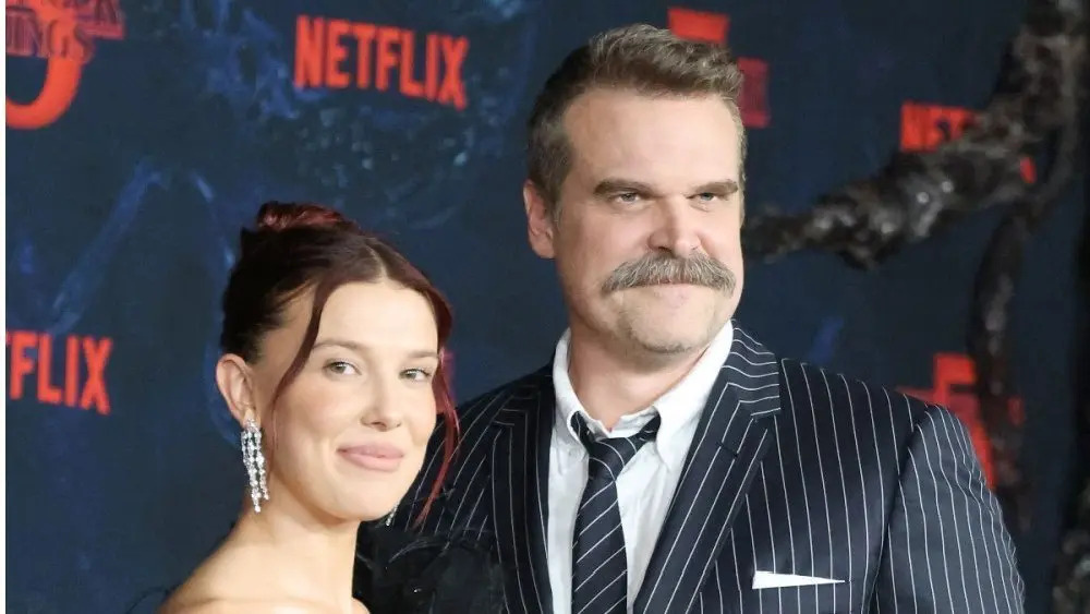 Millie Bobby Brown^ David Harbour at the Netflix Stranger Things Season 5 World Premiere at the TCL Chinese Theatre IMAX LOS ANGELES - NOVEMBER 6