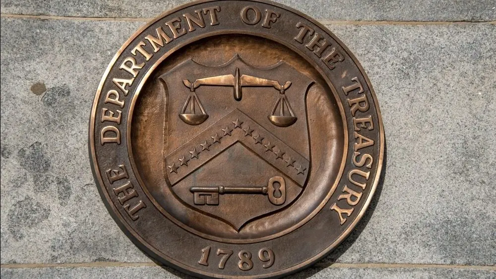 Washington^ D.C. April 2^ 2022^ United States Treasury seal used for issued currency^ United States Dollar^ money