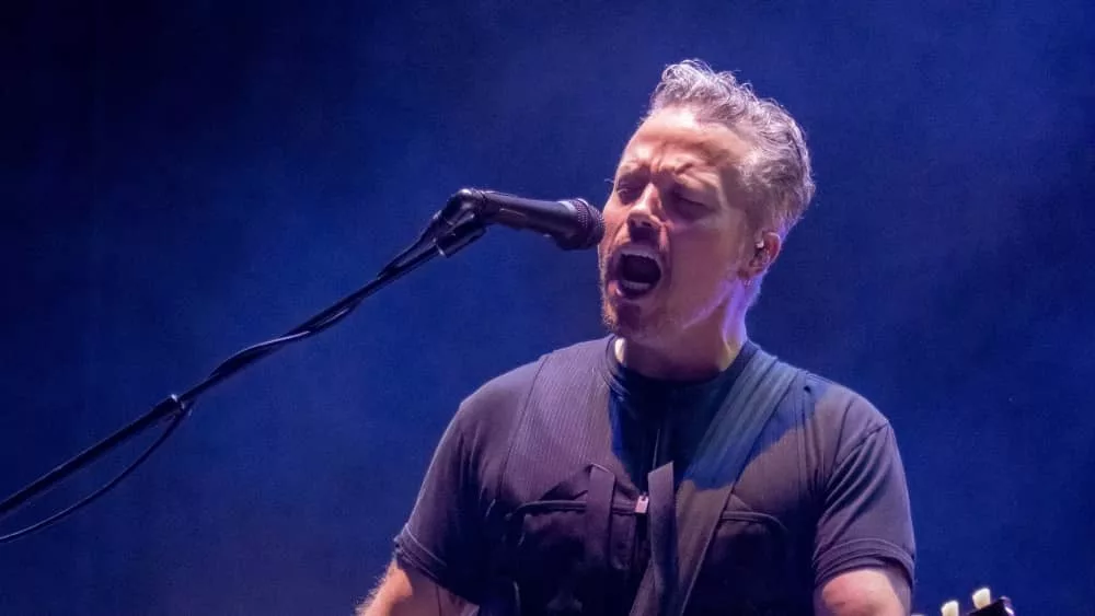 Jason Isbell and the 400 Units performs for a huge crowd at Bonnaroo music festival. Manchester^ Tennessee USA - 06-16-2024