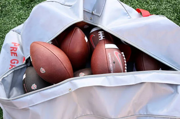 a-bag-of-nike-footballs-on-the-sidelines-before-the-game-between-the-maryland-terrapins-and265831