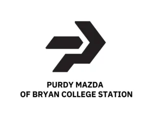 Purdy Mazda of Bryan-College Station's sponsor logo. Clicking leads to their website.