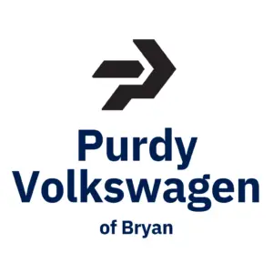 Purdy Volkswagen of Bryan's sponsor logo. Clicking leads to their website.
