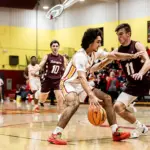 Murphysboro freshman Kegan Shields backs down Benton defender Drake Porter.