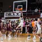 Benton’s Lane Croslin with the layup against Sesser-Valier.