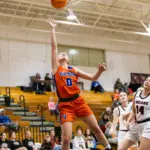 Vienna senior Jenna Waters scores on a layup. Photo by Hunter Whitecotton/Southern Focus Photography