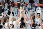 The Benton Rangerettes celebrate the Herrin 2A Regional championship. Photo by Byron Hetzler