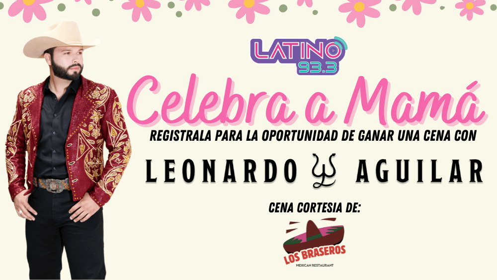 Leonardo Aguilar con Logo de Latino y Los Braceros