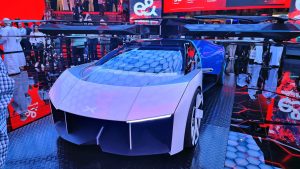2535284865
Visitors at etisalat pavilion showcasing future transportation flying taxi car at 44th GITEX Global 2024, largest tech and startup event at the DWTC in Dubai, United Arab Emirates - October 16, 2024