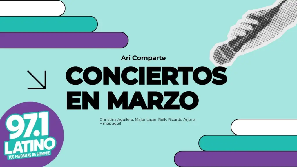 aqua background with latino logo and text