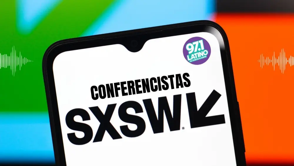 phone with sxsw '26 text and latino logo