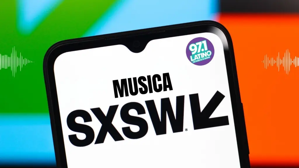 phone with sxsw '26 text and latino logo
