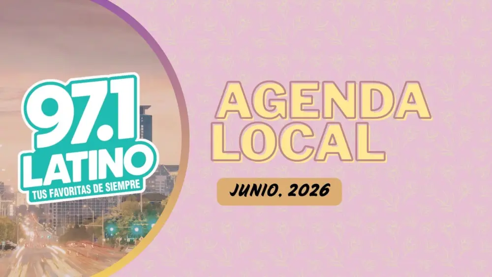 Canva Image, left: city of Austin with Latino logo and text on the right: Angenda Local Junio, 2026