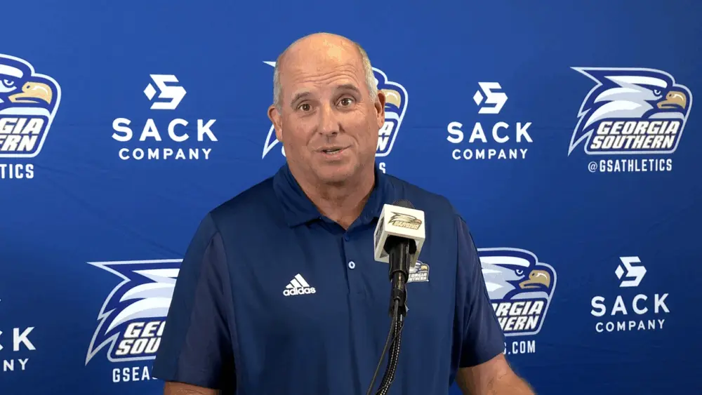 georgia-southern-head-coach-clay-helton-address-the-media-ahead-of-playing-southern-miss-68e46ef934be0833123