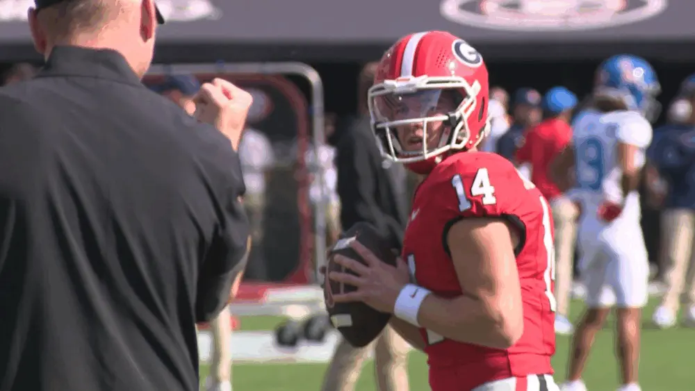 georgia-quarterback-gunner-stockton-warms-up-on-dooley-field-before-playing-ole-miss-68f6fe6442d81848187