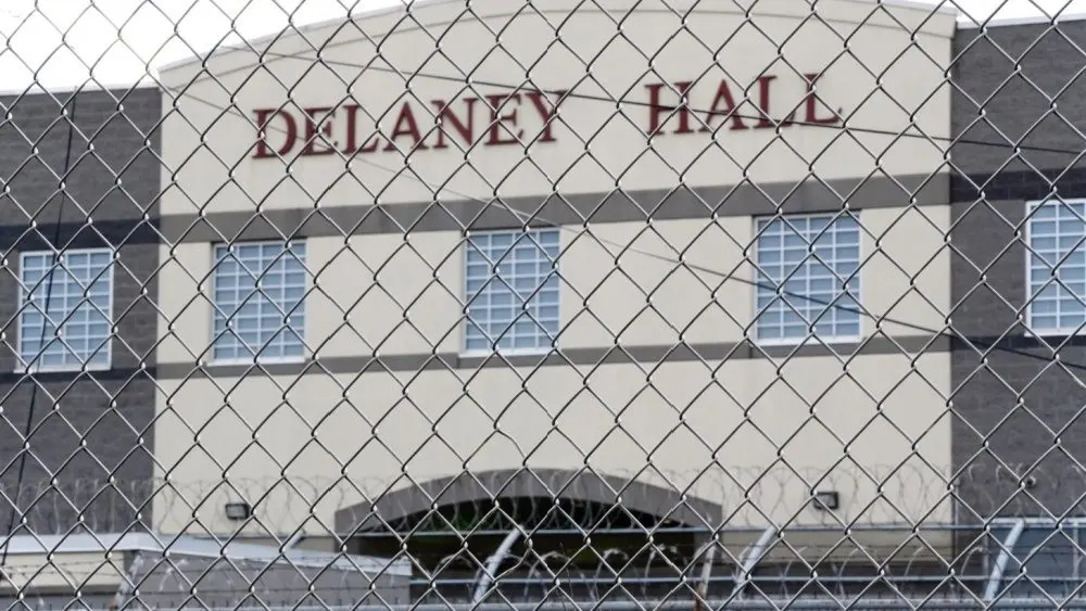 Delaney Hall is a secure detention facility near Newark Airport used by the U.S. Department of Homeland Security to hold illegal aliens awaiting deportation hearings. Newark^ NJ^ USA - Oct. 23^ 2025