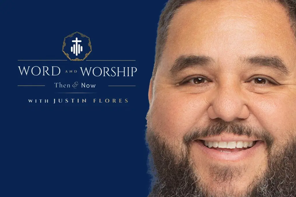 Word and Worship Then and Now Banner