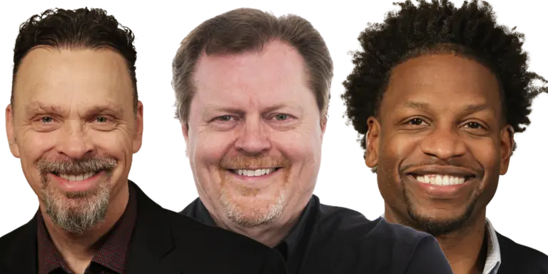 WMUZ Hosts, l-r-Tom Jordan, Bob Dutko, Lorenzo Sewell