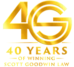 Scott Goodwin Law 40 Years of Winning logo