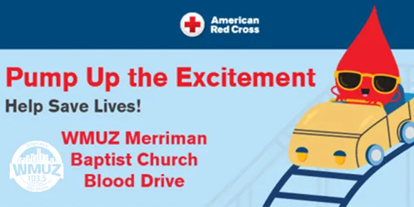 WMUZ/Red Cross Blood Drive banner
