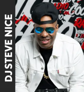 The profile image for DJ Steve Nice, part of the Tino Cochino Radio show.