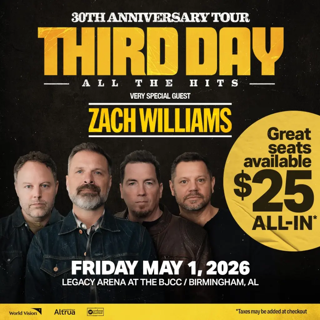 Third Day $25 Ticket offer