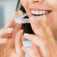 patient with orthodontic aligner