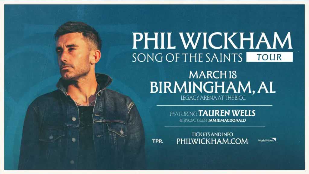 Phil Wickham Song of the Saints Tour poster