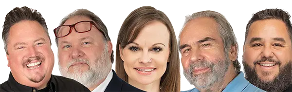 WDJC Air Staff (l-r) Russell P, Justin B, Jessica B, Brother John, Justin F