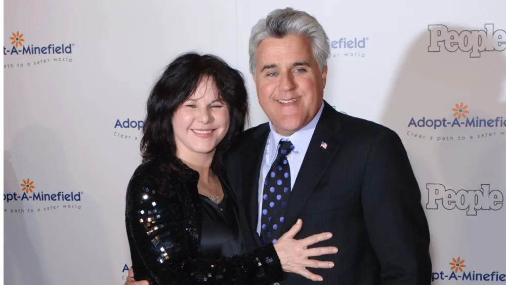 JAY LENO & wife MAVIS at the fifth annual Adopt-A-Minefield Gala in Beverly Hills. November 15^ 2005 Beverly Hills^ CA.