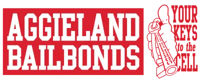 The sponsor logo for Aggie Bail Bonds. Clicking the logo leads to the Aggieland Bail Bonds website.