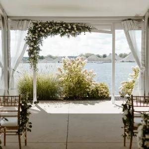 Let the harbor be your ceremony backdrop! PC: Avery Kate Photography