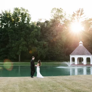 Bride and Groom at the Gazebo