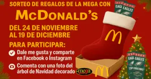 sorteo de regalos de la mega con Mcdonald's
