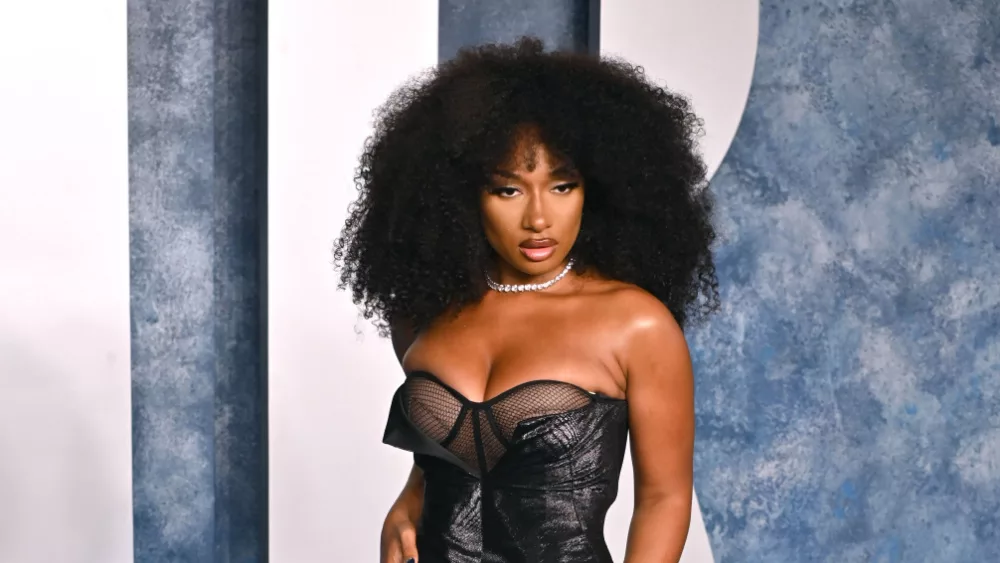Megan Thee Stallion at the 2023 Vanity Fair Oscar Party at the Wallis Annenberg Center; BEVERLY HILLS^ CA. March 12^ 2023