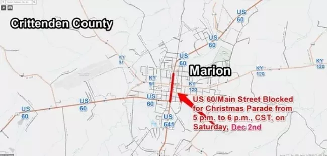 11-29-23-marion-parade-road-closure-map-kytc