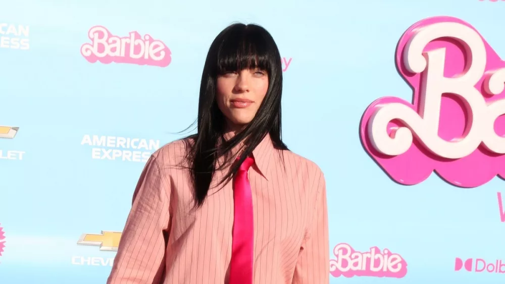 Billie Eilish at the Barbie World Premiere at the Shrine Auditorium on July 9^ 2023 in Los Angeles^ CA