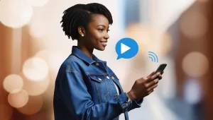 image-of-an-african-american-person-doing-a-voice-command-on-their-phone