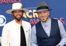 Preston Brust^ Chris Lucas^ LOCASH at the Academy of Country Music Awards 2018 at MGM Grand Garden Arena on April 15^ 2018 in Las Vegas^ NV