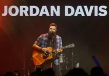 Jordan Davis performs at CMT's RAMJAM on June 3^ 2019 at TopGolf in Nashville^ Tennessee.