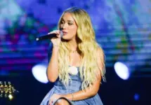 Megan Moroney performs in Hollywood^ Florida on November 14^ 2024 as part of Audacy’s Stars and Strings benefit concert. Hollywood^ Florida - November 14^ 2024