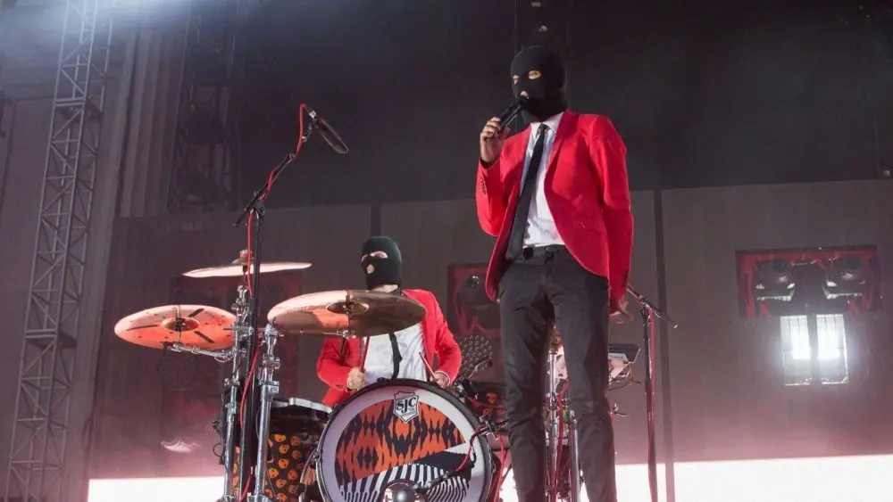 Tyler Joseph and Josh Dun of Twenty One Pilots performs live at the Greek Theatre in Berkeley. Berkeley^ CA/USA - 7/21/2016