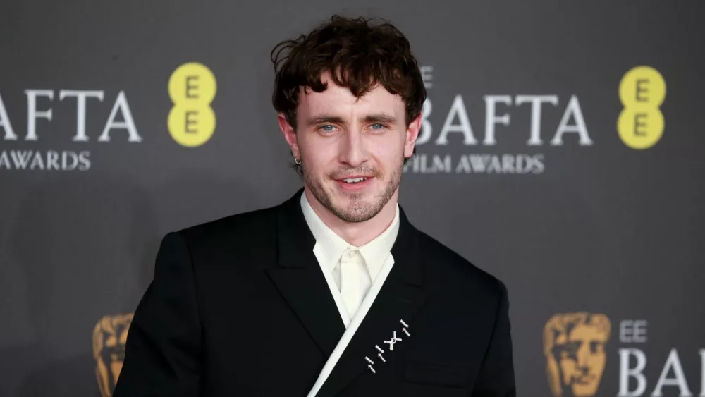 Paul Mescal attends the 2024 EE BAFTA Film Awards at The Royal Festival Hall in London^ England. London^ United Kingdom - February 18^ 2024