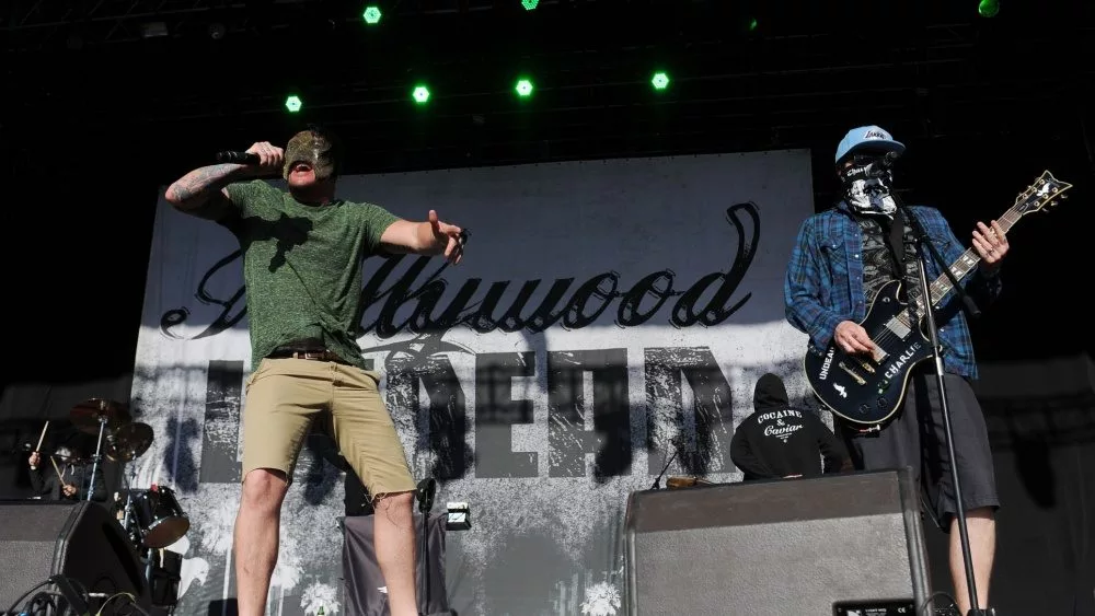 Hollywood Undead performing at festival Rock for People in Hradec Kralove^ Czech republic^ June 5^ 2015.