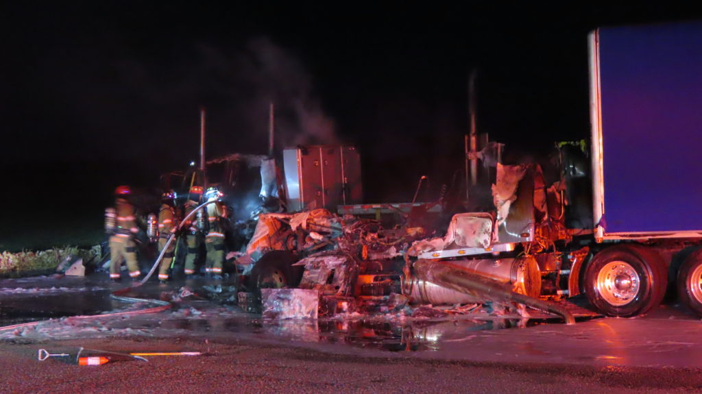 Two Tractor-Trailers Destroyed In Early Morning Fire | WHVO