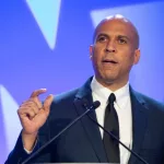 Sen. Cory Booker addresses the audience at the National Association of Black Journalists and answers panel questions. Aventura^ FL/ USA - August 8^ 2019