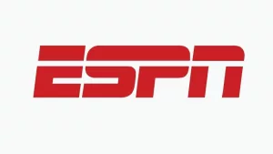 ESPN^ Popular editorial vector logo is printed on white paper.
