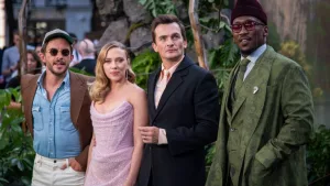 Gareth Edwards^ Jonathan Bailey^ Scarlett Johansson^ Rupert Friend^ Mahershala Ali attend the "Jurassic World Rebirth" World Premiere at Odeon Luxe Leicester Square. London^ England^ UK-June 17^ 2025